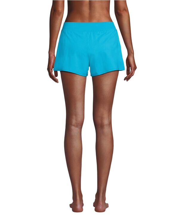 【送料無料】 ランズエンド レディース ハーフパンツ・ショーツ ボトムス Women's Chlorine Resistant Smoothing Control Curvy 3" Swim Shorts Turquoise