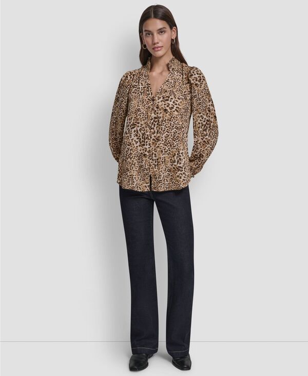 ダナキャランニューヨーク レディース トップス シャツ シャーリング DKNY Jeans Women's Smocked Coll..