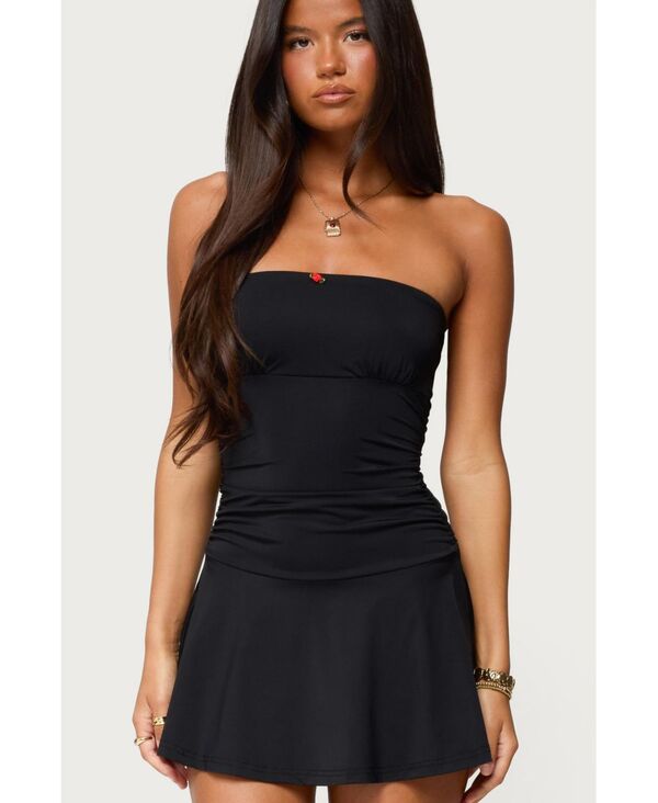 ReVida ŷԾŹ㤨֥ǥƥå ǥ ܥȥॹ ϡեѥġ硼 ѡ ȥåץ쥹 Edikted Womens Evonna Strapless Flared Romper Black ֥åפβǤʤ16,480ߤˤʤޤ