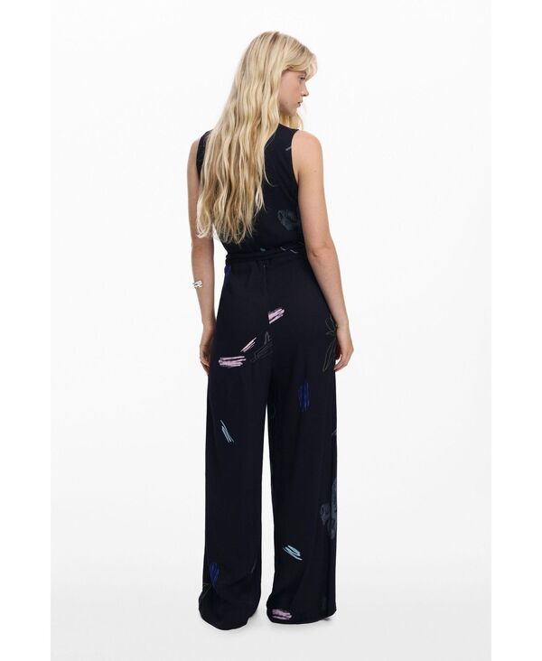 【送料無料】 デジグアル レディース ジャンプスーツ トップス Women's Floral palazzo jumpsuit Black