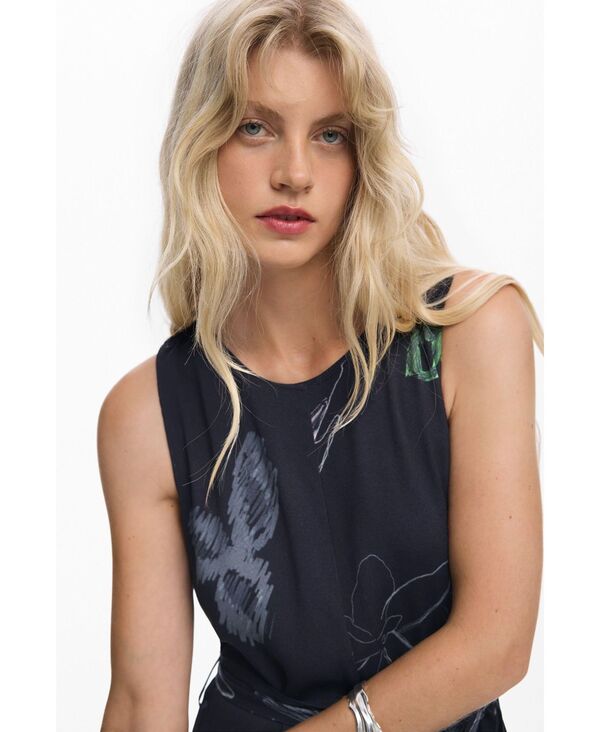 【送料無料】 デジグアル レディース ジャンプスーツ トップス Women's Floral palazzo jumpsuit Black