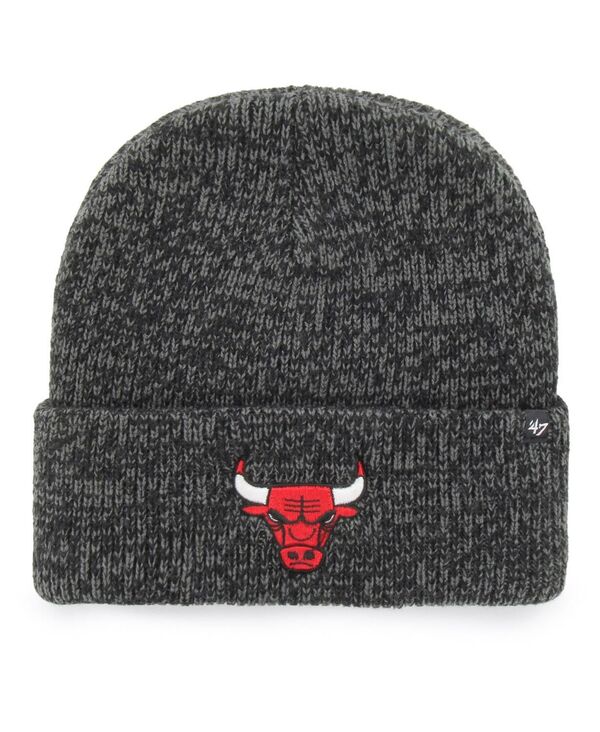 47 ブランド メンズ アクセサリー 帽子 ニット '47 Brand Men's '47 Black Chicago Bulls Brain Freeze C...