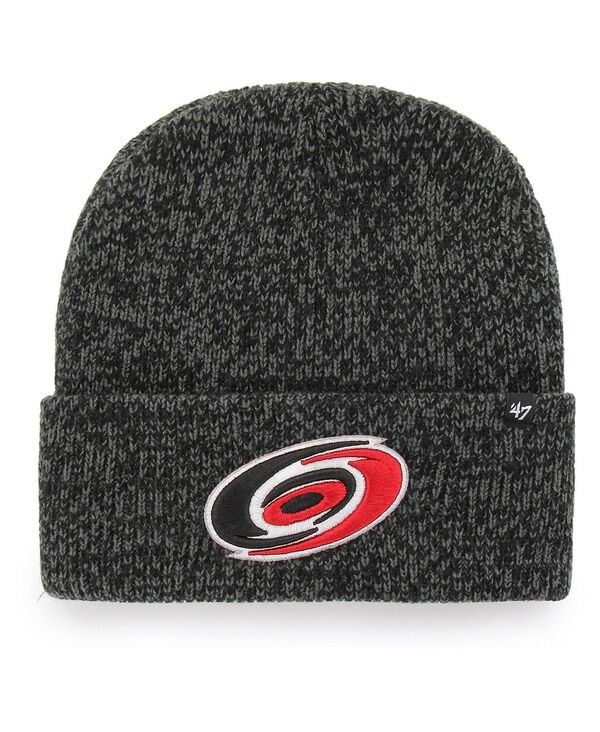 47 ブランド メンズ アクセサリー 帽子 ニット '47 Brand Men's '47 Black Carolina Hurricanes Brain Fr...