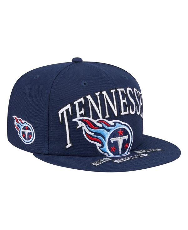 ニューエラ メンズ アクセサリー 帽子 New Era Men's Navy Tennessee Titans Oversized 59FIFTY Fitted...