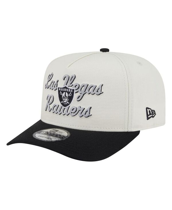 ˥塼  ꡼ ˹ New Era Men's Cream/Black Las Vegas Raiders Chainstitch A-Fr...