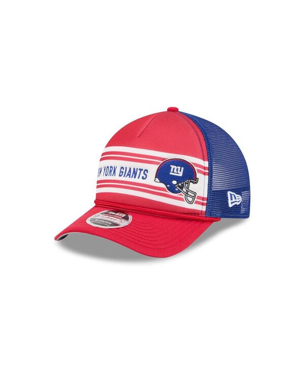˥塼  ꡼ ˹ New Era Men's Red New York Giants Linear A-Frame 9FORTY Adju...