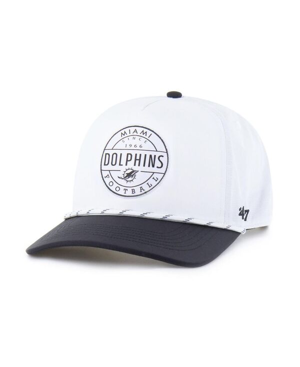 47 ブランド メンズ アクセサリー 帽子 '47 Brand Men's White/Black Miami Dolphins Suburbia Hitch ...