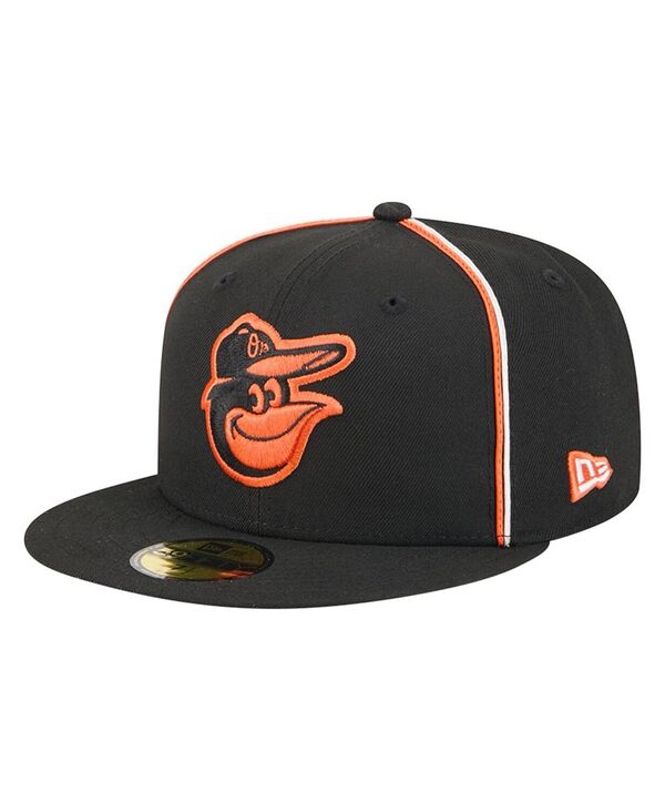 ニューエラ メンズ アクセサリー 帽子 New Era Men's Black Baltimore Orioles Soutache 59FIFTY Fitte...