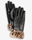 【送料無料】 アイ.エヌ.シー インターナショナル コンセプト レディース 手袋 アクセサリー Animal Printed Faux Fur Cuff Glo...