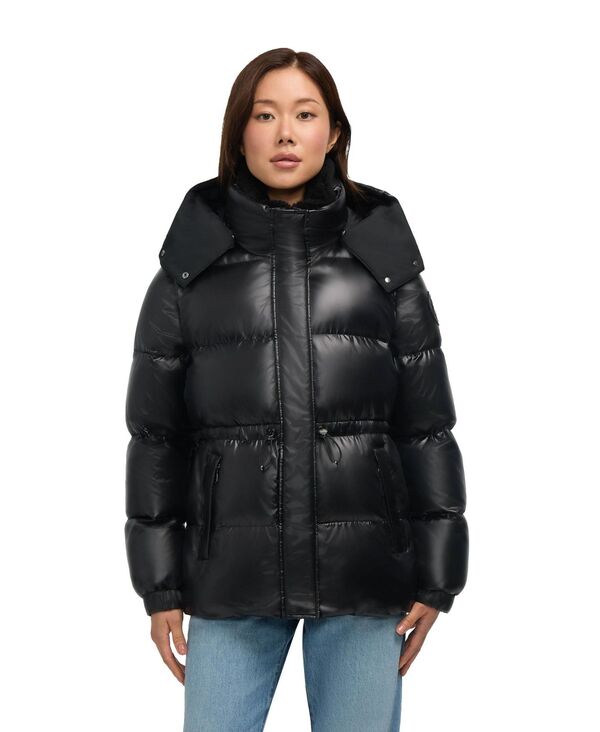 【送料無料】 パジャール レディース ジャケット・ブルゾン アウター Women’s Halo Puffer with Removable Hood and Faux Sherpa Bib Blackのサムネイル