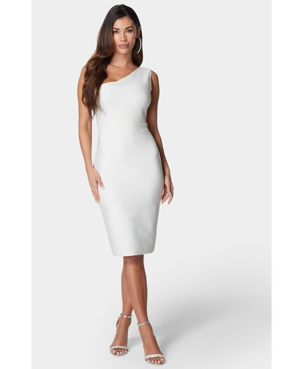 ベベ レディース トップス ワンピース Bebe Women's Bandage One Shoulder Dress Ivory アイボリー