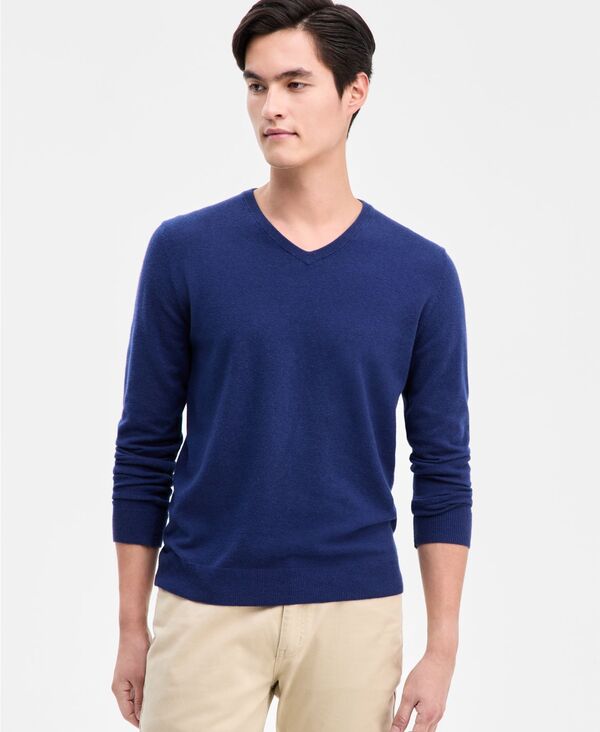 アルファニ メンズ アウター ニット・セーター Vネック セーター コットン Alfani Men's Solid V-Neck ..
