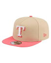 ニューエラ メンズ アクセサリー 帽子 New Era Men's Light Beige/Coral Texas Rangers Color Pack A-F...