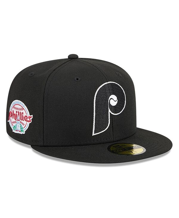 ニューエラ メンズ アクセサリー 帽子 New Era Men's Black Philadelphia Phillies 59FIFTY Fitted Hat...