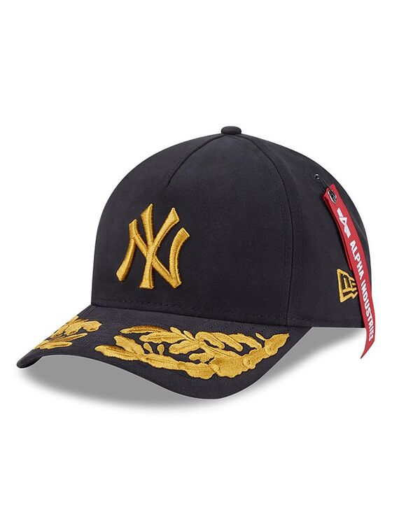 ニューエラ メンズ アクセサリー 帽子 New Era Men's Black New York Yankees A-Frame 9FORTY Adjustab...