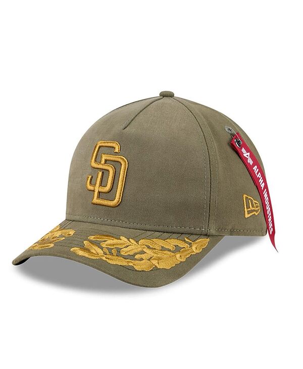 ˥塼  ꡼ ˹ New Era Men's Olive San Diego Padres A-Frame 9FORTY Adjustab...