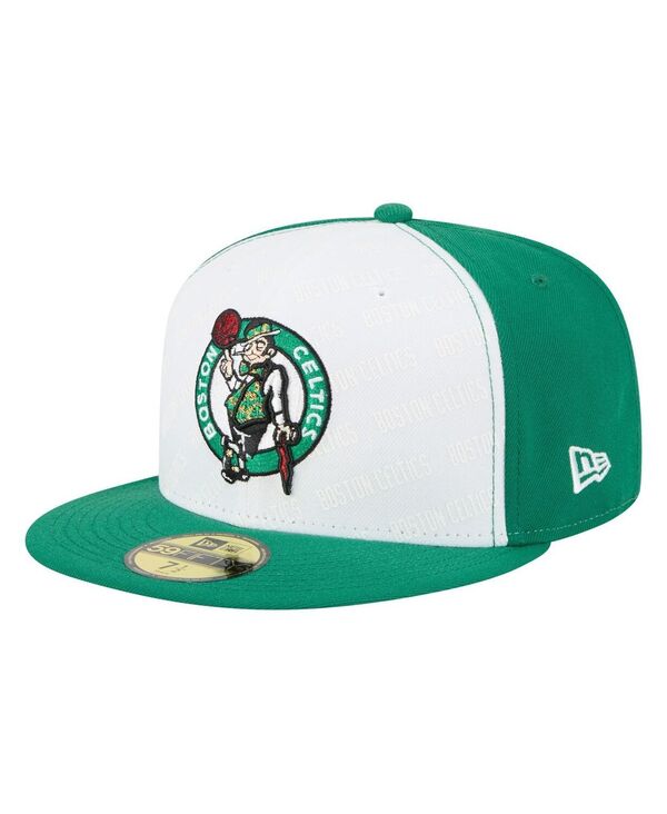 ˥塼  ꡼ ˹ New Era Men's White/Kelly Green Boston Celtics Repeat 59Fift...