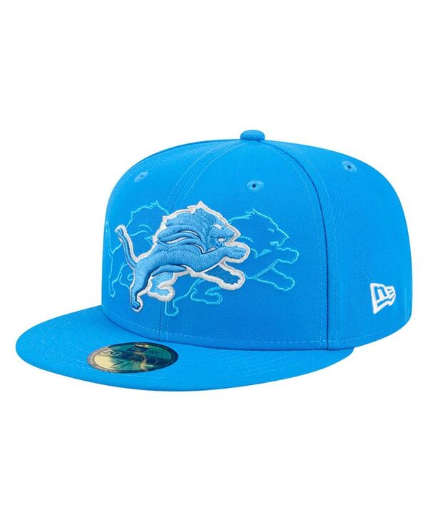 ニューエラ メンズ アクセサリー 帽子 New Era Men's Blue Detroit Lions Tri-Hit 59FIFTY Fitted Hat ...