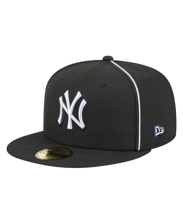 ニューエラ メンズ アクセサリー 帽子 New Era Men's Black New York Yankees Soutache 59FIFTY Fitted...