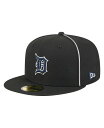 ニューエラ メンズ アクセサリー 帽子 New Era Men's Black Detroit Tigers Soutache 59FIFTY Fitted H...