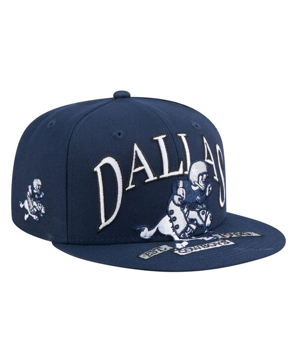 ニューエラ メンズ アクセサリー 帽子 New Era Men's Navy Dallas Cowboys Throwback Oversized 59FIFT...