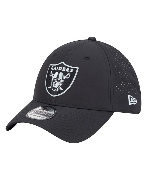 ˥塼  ꡼ ˹ New Era Men's Black Las Vegas Raiders Night 39THIRTY Flex Ha...