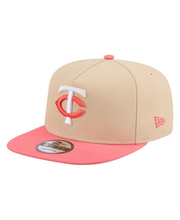ニューエラ メンズ アクセサリー 帽子 New Era Men's Light Beige/Coral Minnesota Twins Color Pack A...