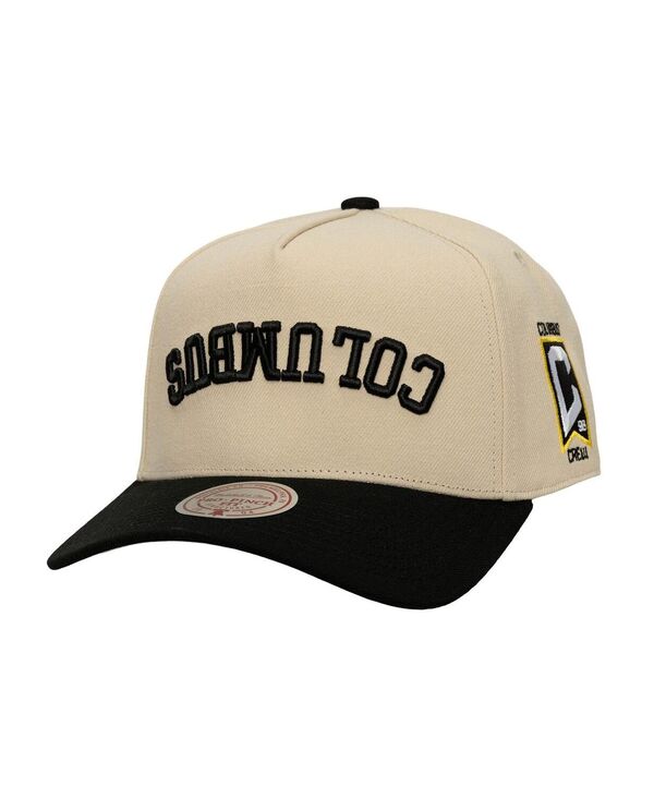 ミッチェル&ネス メンズ アクセサリー 帽子 ダウン Mitchell & Ness Men's Cream/Black Columbus Crew Upsid...