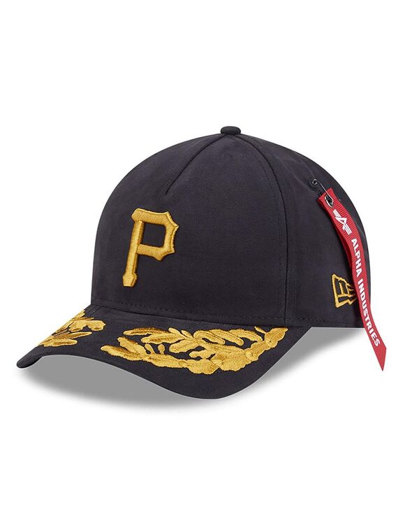 ˥塼  ꡼ ˹ New Era Men's Black Pittsburgh Pirates A-Frame 9FORTY Adjust...