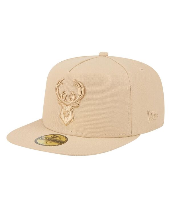 ˥塼  ꡼ ˹ New Era Men's Khaki Milwaukee Bucks Color Pack A-Frame 59FIF...
