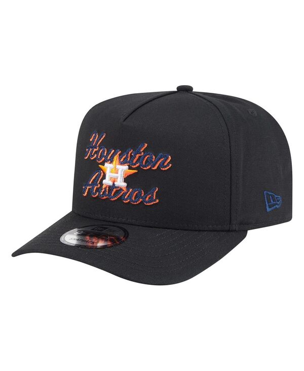 ˥塼  ꡼ ˹ New Era Men's Black Houston Astros Chainstitch 9FIFTY A-Fram...