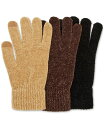 【送料無料】 スティーブ マデン レディース 手袋 アクセサリー Chenille Magic Gloves 3-Pack Biscotti