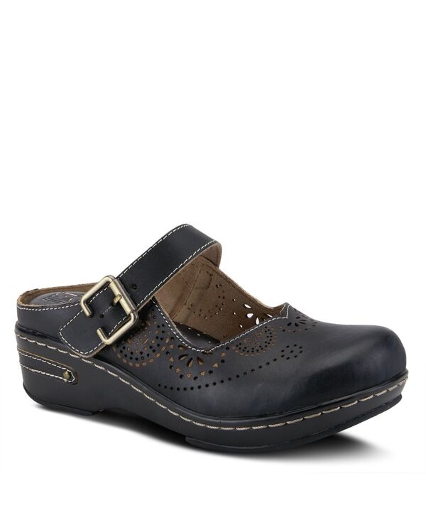 ラリティステ レディース シューズ サンダル フラワー柄 コントラスト カットアウト レザー フラワー L..