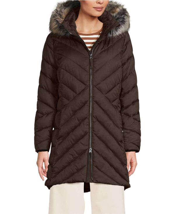 ランズエンド レディース アウター ジャケット・ブルゾン コート フリース Lands' End Women's FeatherFree Cozy Fleece Lined Winter Coat Rich coffee コーヒー