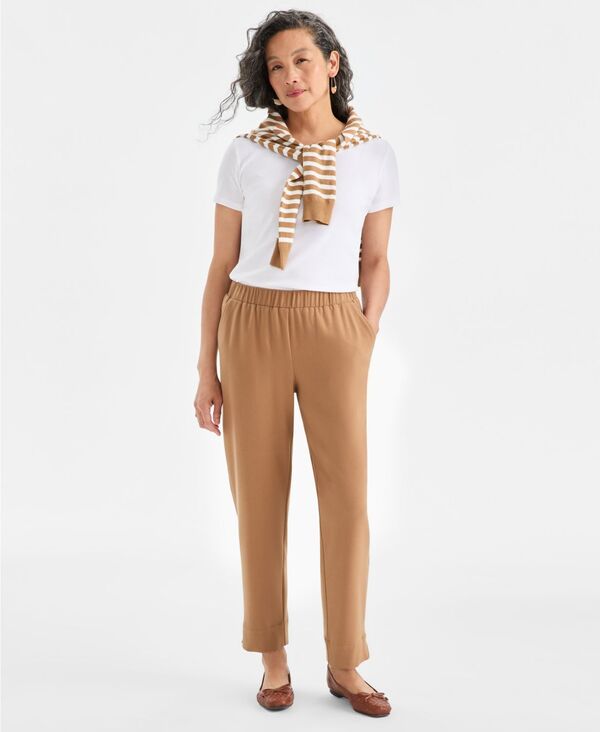 スタイルアンドコー レディース ボトムス カジュアルパンツ パンツ アンクル Style & Co Women's Pull-..