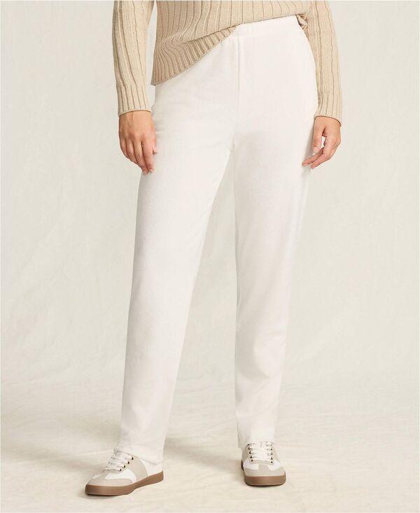 ランズエンド レディース ボトムス カジュアルパンツ コーデュロイ パンツ ニット Lands' End Women's Sport Knit High Rise Corduroy Pants Ivory アイボリー
