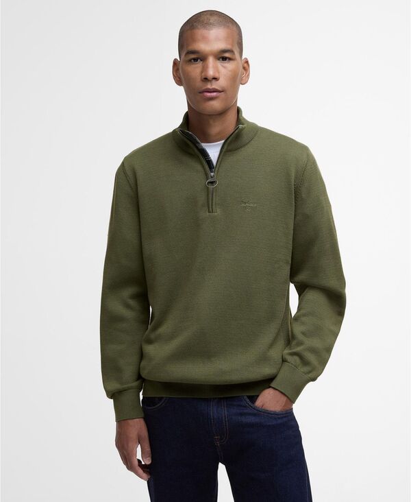バブアー メンズ アウター ニット・セーター セーター Barbour Men's Quarter-Zip Sweater Inky Marl ..