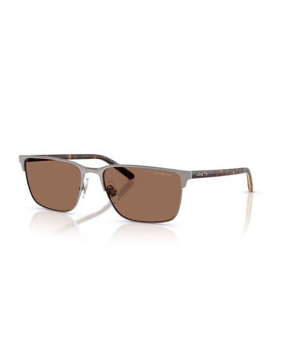 アーネット メンズ アクセサリー サングラス・アイウェア Arnette Men's Hampere Rectangle Sunglasses AN3094 Brushed Gunmetal ガンメタル