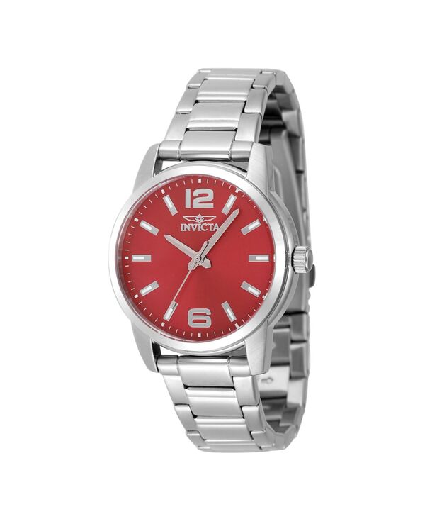 インビクタ レディース アクセサリー 腕時計 Invicta Women's 48500 Celestial Quartz 3 Hand Red Dial Watch Silver シルバー(2)