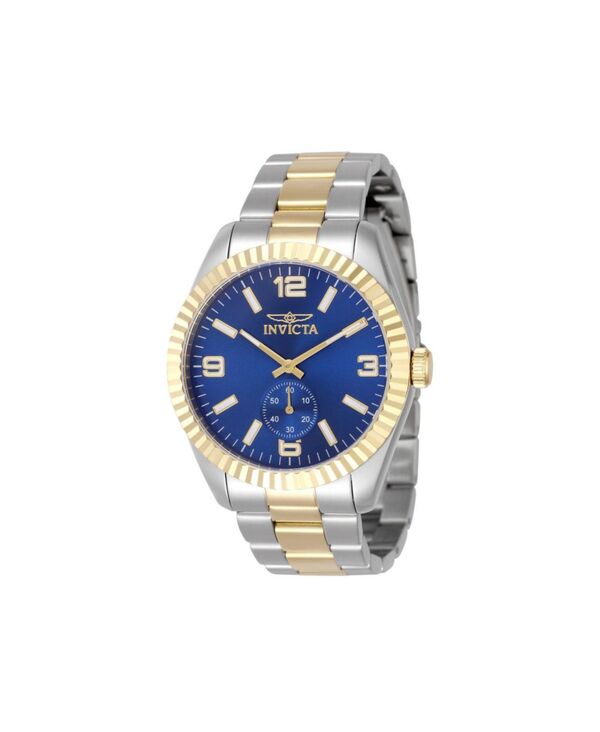 インビクタ メンズ アクセサリー 腕時計 Invicta Men's 49387 Specialty Quartz Multifunction Blue Dial Watch Gold ゴールド