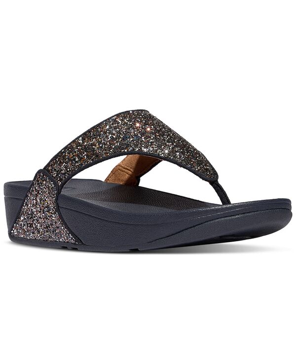 フィットフロップ レディース シューズ サンダル FitFlop Women's Lulu Multi-Tonal Glitter Wedge Sandals Midnight Navy Mix ネイビー