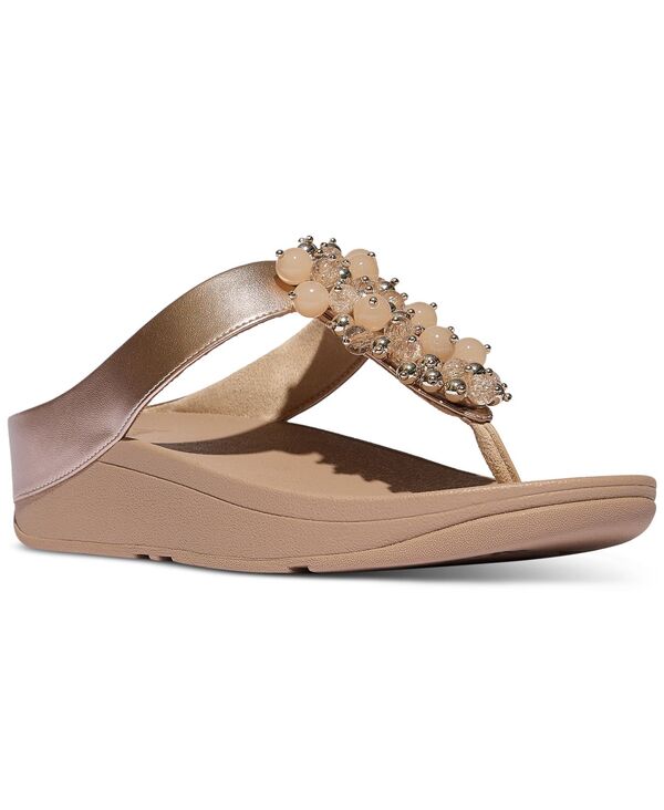 フィットフロップ レディース シューズ サンダル FitFlop Women's Fino Bauble-Bead Toe-Post Sandals Metallic Classic Beige ベージュ