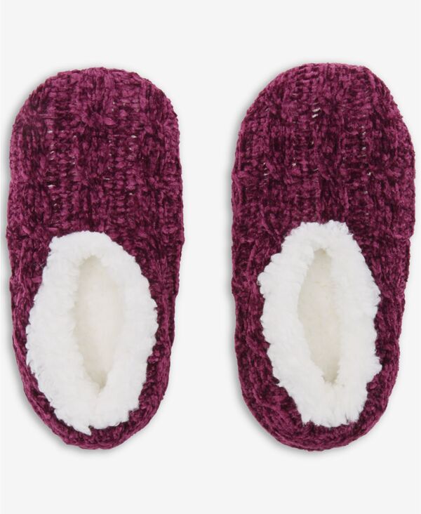 チャータークラブ レディース アンダーウェア 靴下 Charter Club Women's Cable Chenille Ped Slipper ..