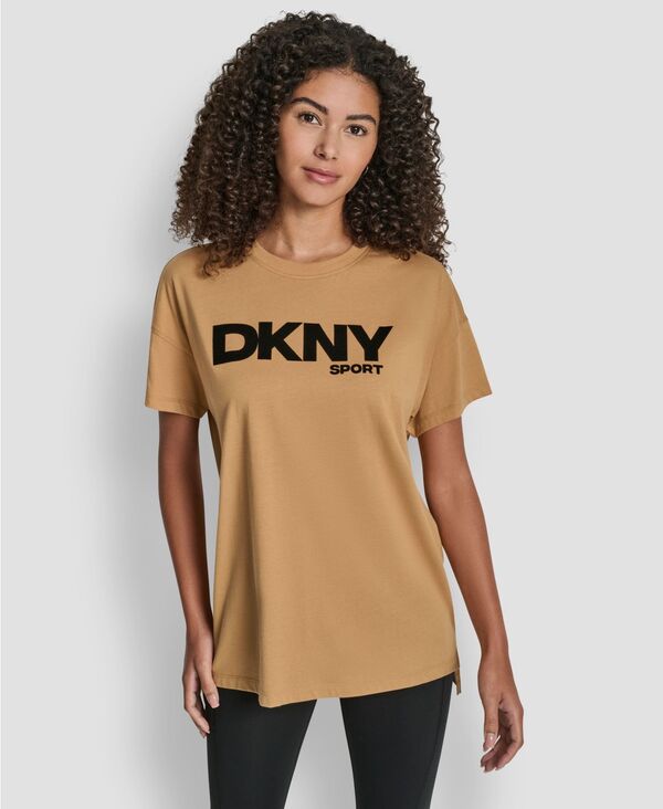 ダナ キャラン ニューヨーク レディース トップス Tシャツ ドロップショルダー シャツ ロゴ DKNY Women..