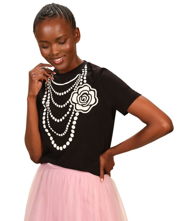 イザックミズラヒ レディース トップス シャツ プリント Tシャツ Isaac Mizrahi Women's Printed Short..