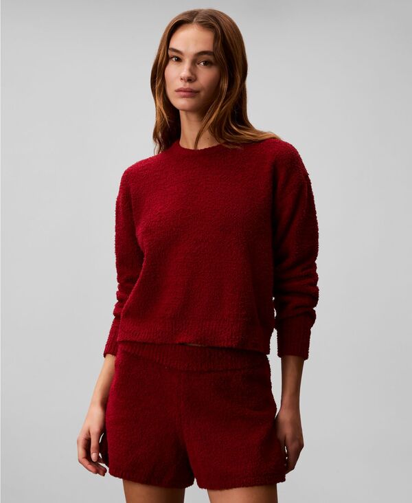 ReVida ŷԾŹ㤨֥Х󥯥饤 ǥ  ѡå ץ饹 å  åץ Calvin Klein Women's Cropped Plush Lounge Sweatshirt- QS7341 Fall BerryפβǤʤ12,480ߤˤʤޤ