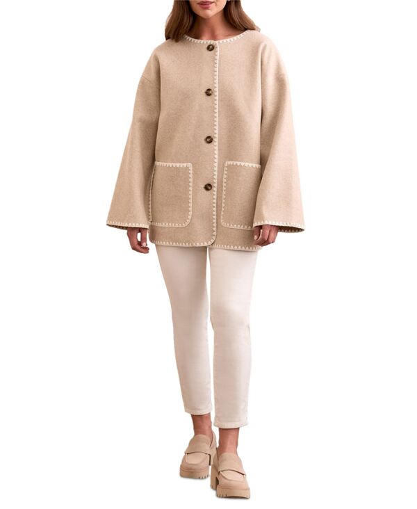 ȥХ ǥ ܥȥॹ ǥ˥ѥ  㥱å TRIBAL Women's Boat Neck Coat Jacket Icelatte