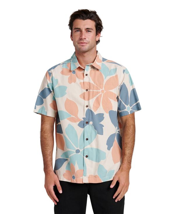 クイックシルバー ウォーター マン メンズ トップス シャツ Quiksilver Waterman Quiksilver Men's Flower Power Classic-Fit Shirt Moonbeam