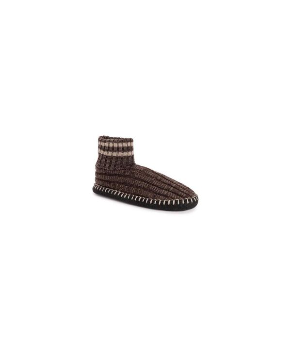 ムクルクス メンズ シューズ ブーツ・レインブーツ MUK LUKS Men's Cuff Bootie Slipper Brown marl マ..