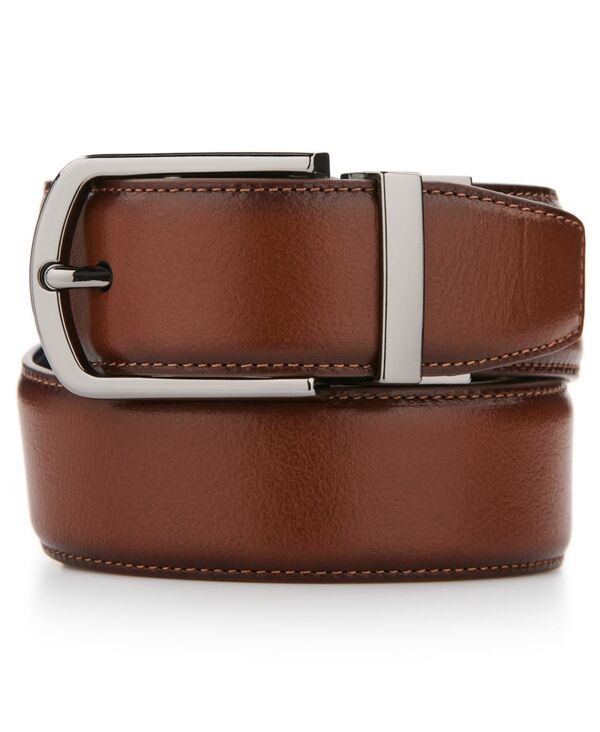 ペリーエリス メンズ アクセサリー ベルト レザー Perry Ellis Portfolio Men's Burnished Reversibleather Dress Belt Brown ブラウン